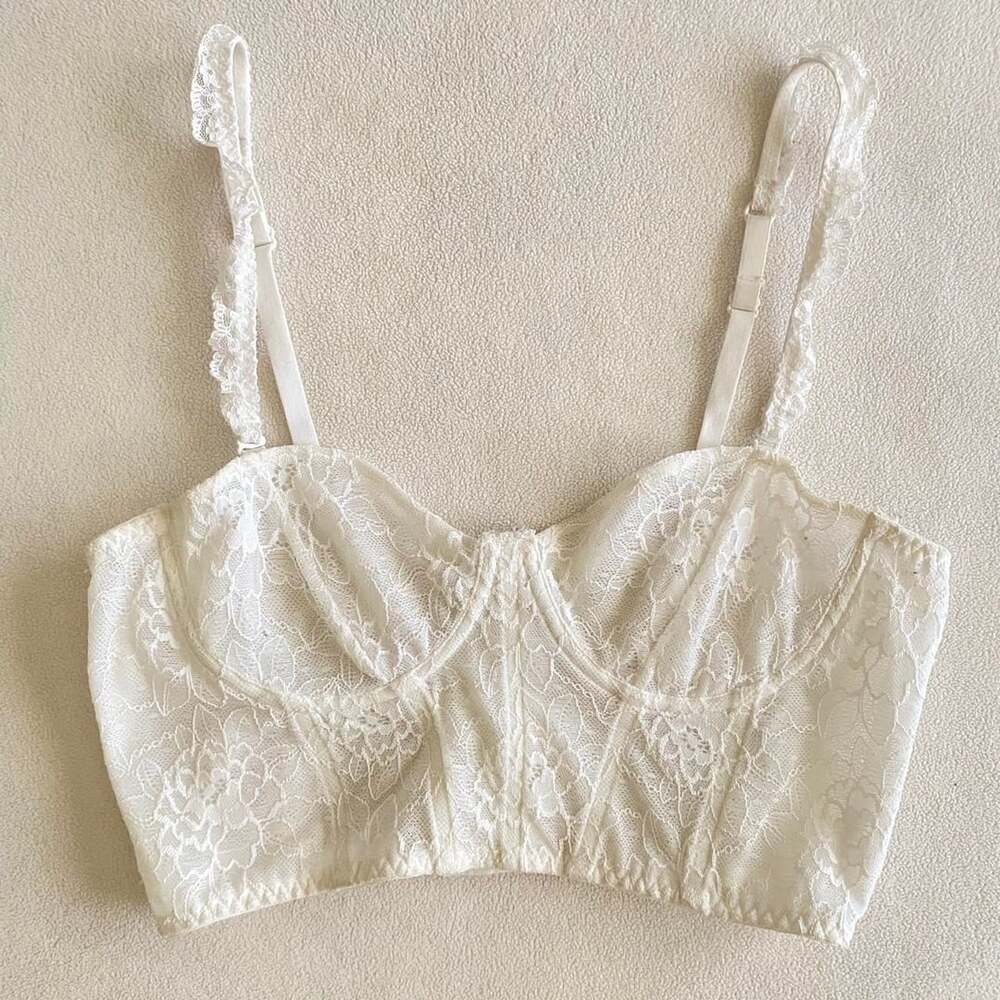 White Lace Corset Top